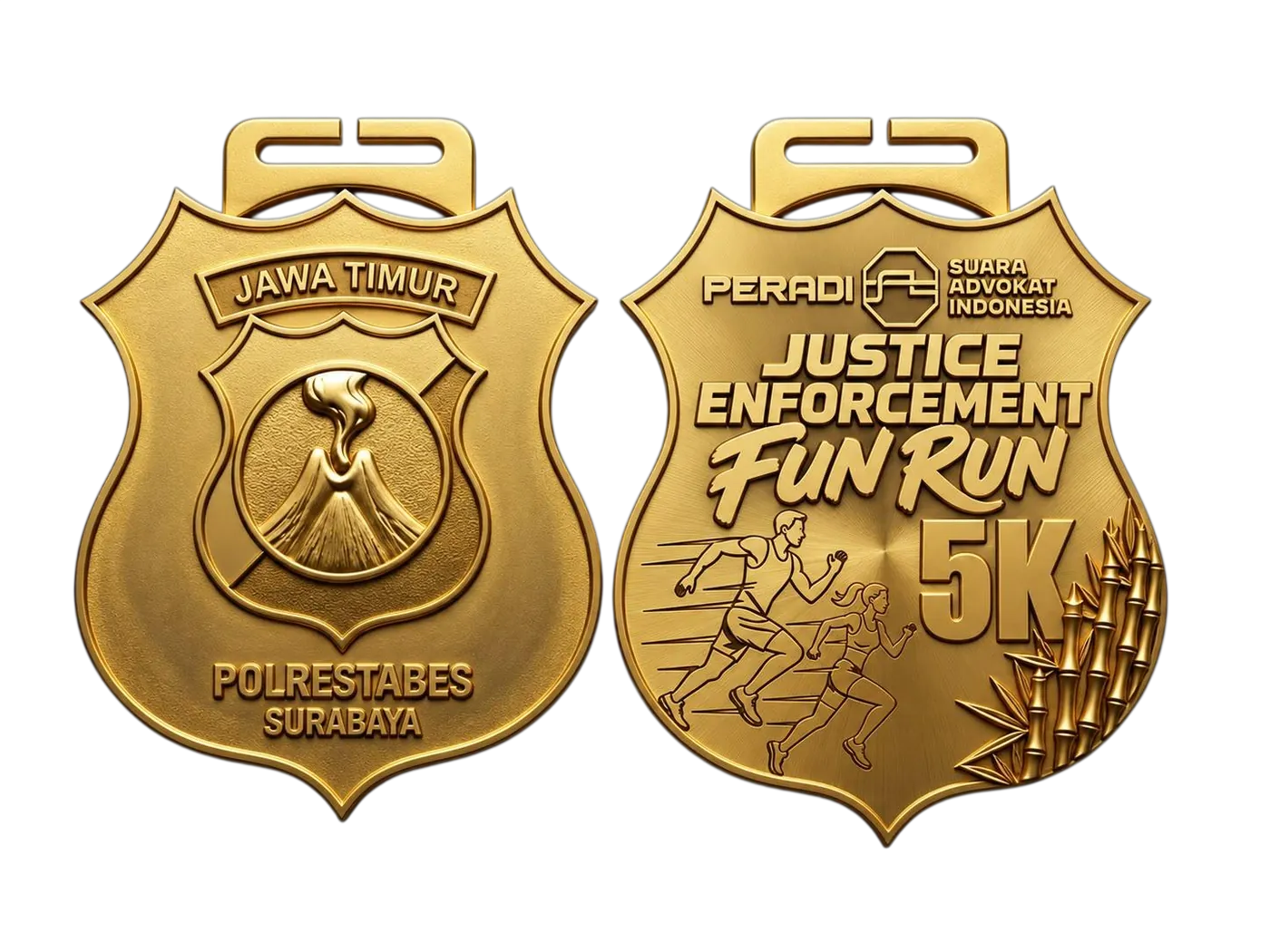 Medali Polrestabes Surabaya dan Justice Enforcement Fun Run 5K