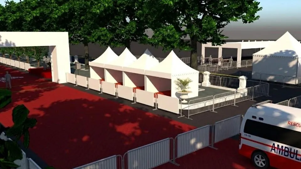 Rancangan layout venue Tugu Pahlawan